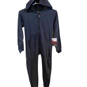 New FlyShackers Blue Hoodie Sweatsuit Jumpsuit Outdoors Camping Winter Spring